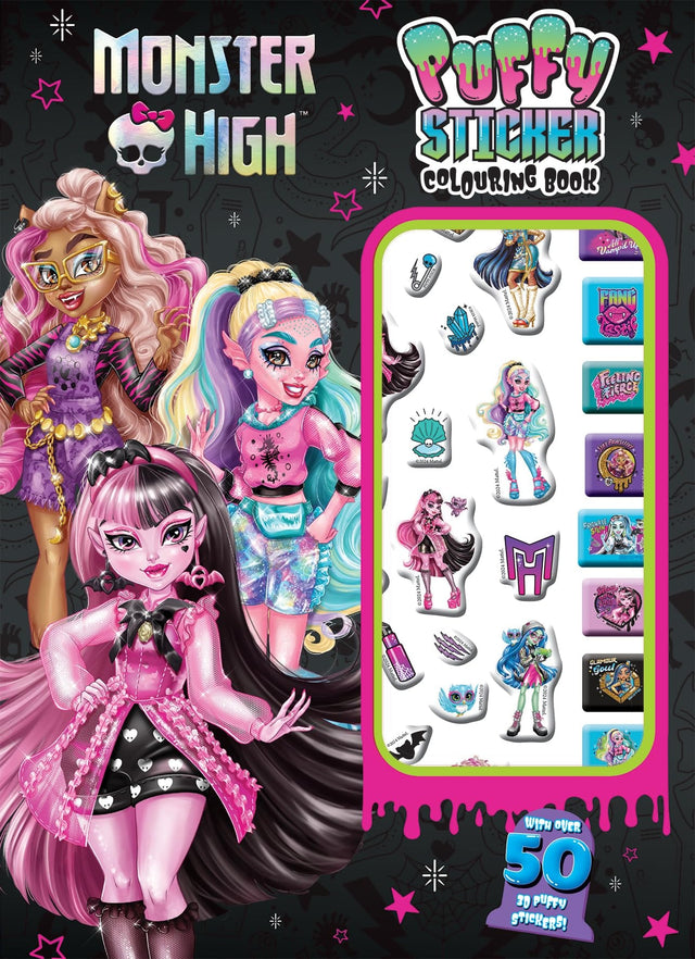 Monster High: Puffy Sticker Colouring Book (Mattel)