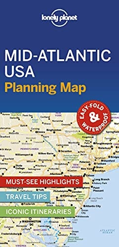Lonely Planet Mid-Atlantic USA Planning Map