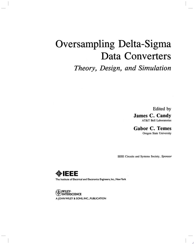 Oversampling Delta-Sigma Data Converters