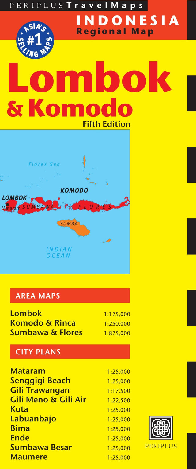 Lombok & Komodo Travel Map Fifth Edition