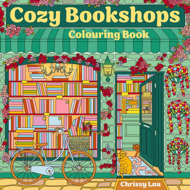 Cozy Bookshops: Colouring Book