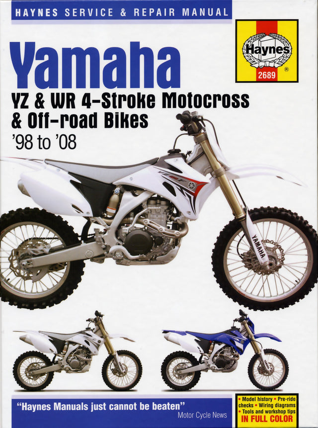 Yamaha YZ & WR 4-stroke Motocross Bikes (98 - 08) Haynes Repair Manual