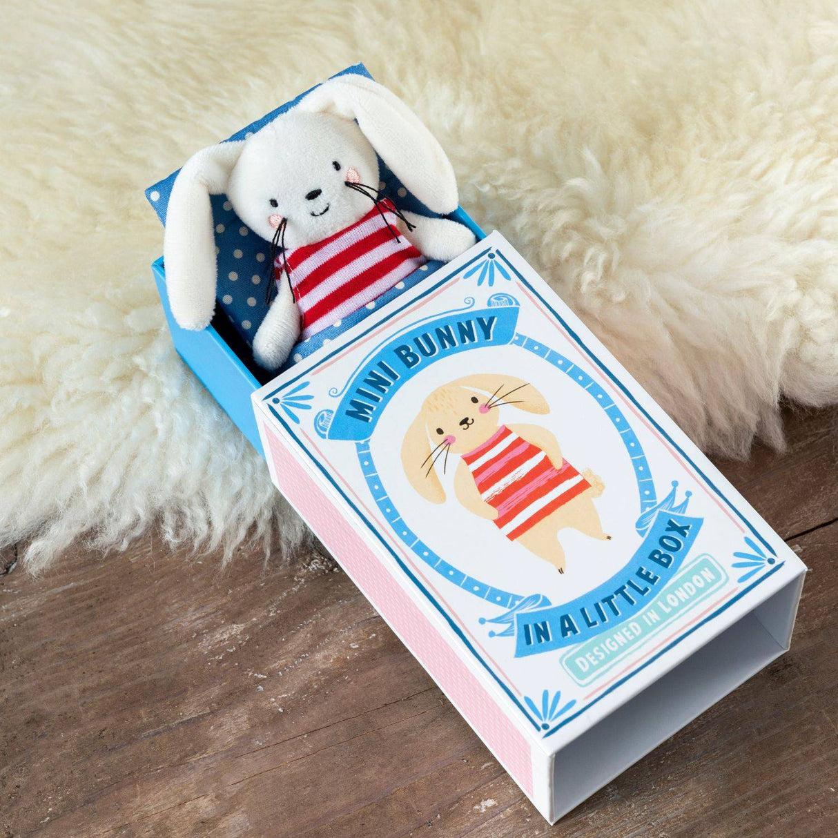 Mini Bunny In A Little Box - Soft Toy