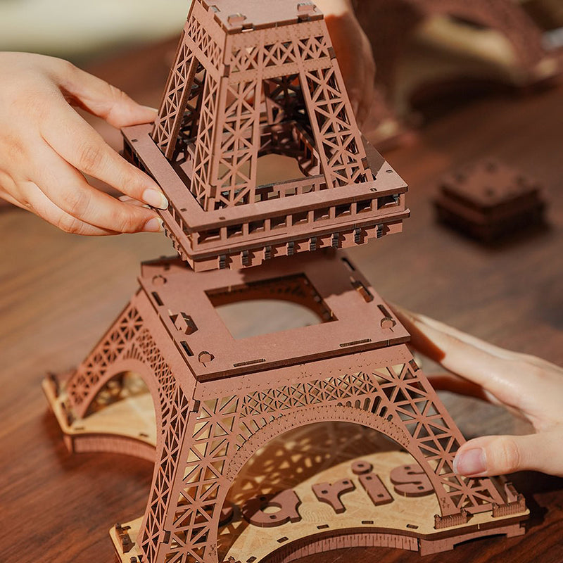 Rolife Eiffel Tower Night Scene DIY 3D Wooden Puzzle - (TGL01)