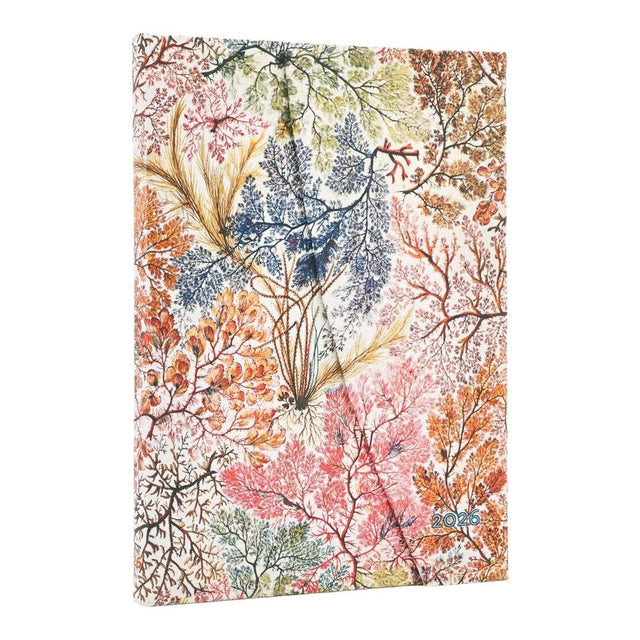 2026 Anemone (William Kilburn) Midi 12-month Horizontal Hardcover Flexi Dayplanner 2026 (Wrap Closure)