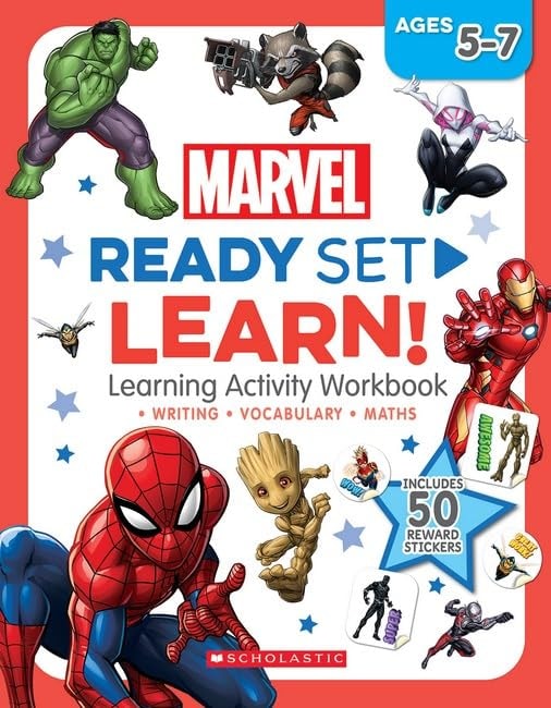 Marvel: Ready Set Learn! Learning Activity Workbook (Ages 5 - 7 Years)