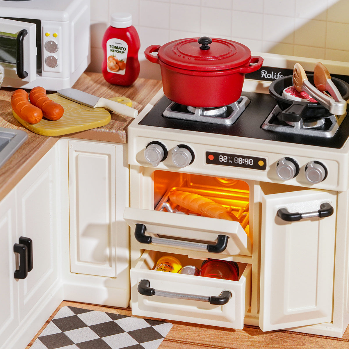 Rolife: Happy Meals Kitchen - Super Creator Plastic DIY Miniature Puzzle