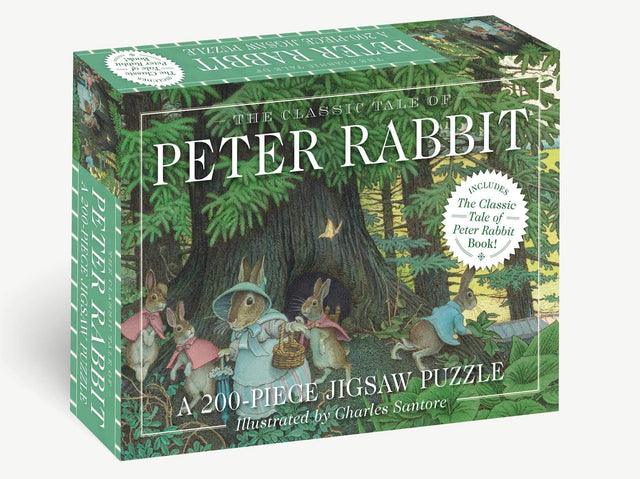 The Classic Tale of Peter Rabbit 200-Piece Jigsaw Puzzle and Book