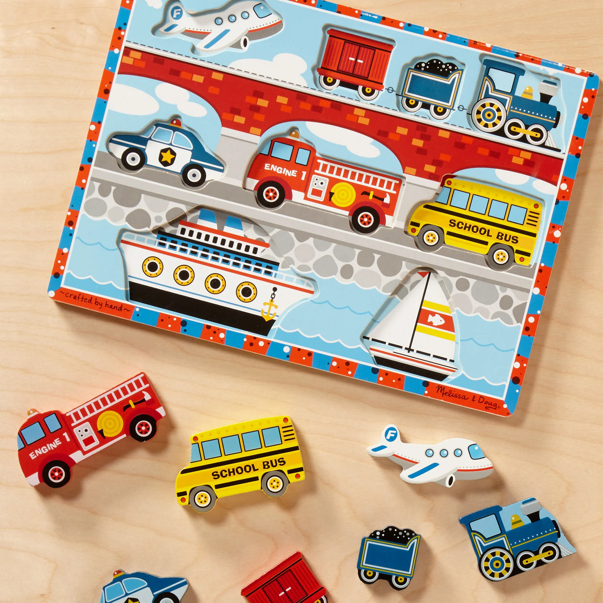 Melissa & Doug - Vehicles Chunky Puzzle