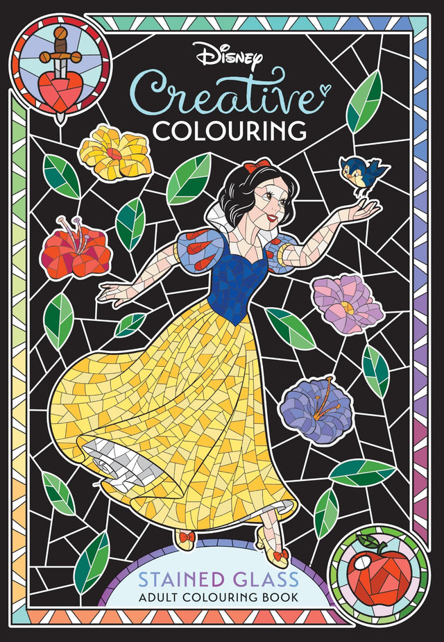 Disney: Creative Colouring Stained Glass Adult Colouring book (Starring Snow White)