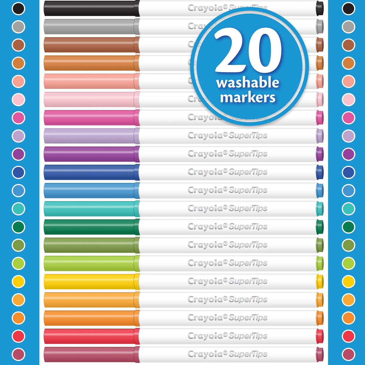 Crayola Washable Super Tips Markers 20 Pack