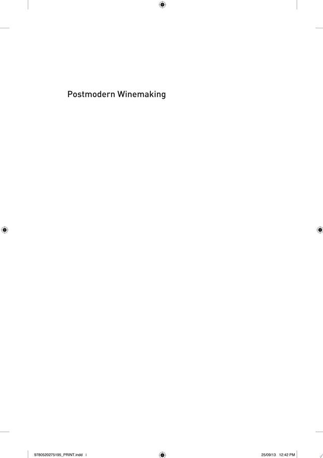 Postmodern Winemaking