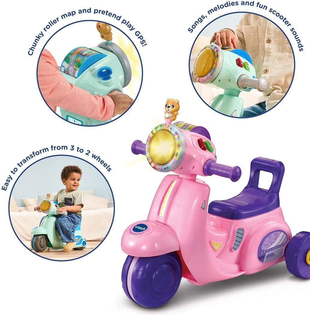 VTech 2-In-1 Ride & Balance Scooter - Pink