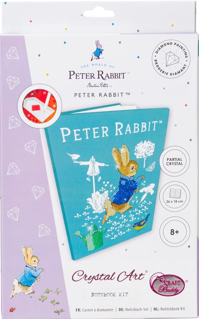 CrystalArt - Peter Rabbit Notebook 18x26cm