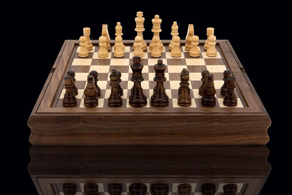 Dal Rossi: 14" 3-in-1 Chess/Checkers/Backgammon Set