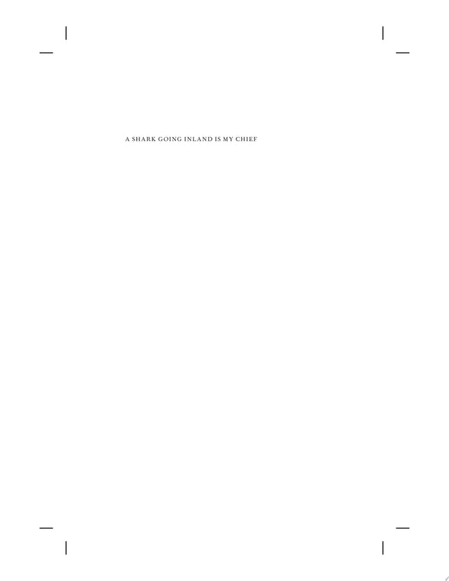 A Shark Going Inland Is My Chief