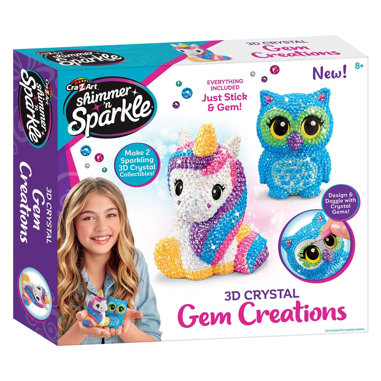 Shimmer 'n Sparkle 3D Crystal Gem Creations Starter Set