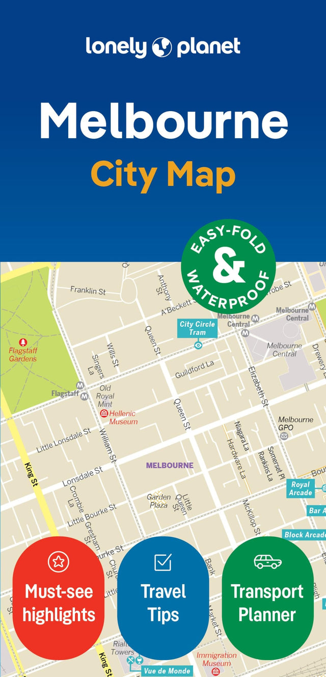 Lonely Planet Melbourne City Map