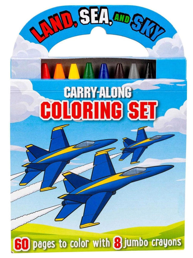 Land, Sea, and Sky: Carry-Along Coloring Set