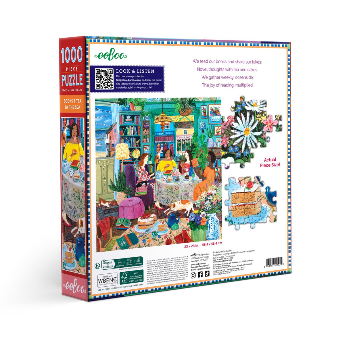 eeBoo: Autumn Cottage Square Puzzle - 1000pc