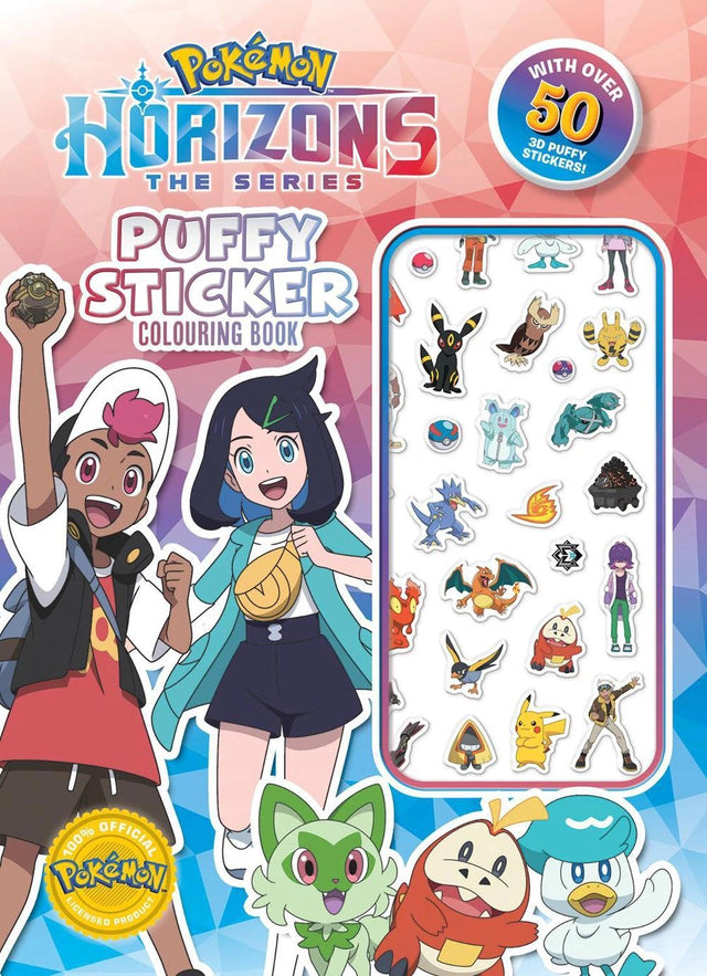 Pokemon Horizons The Series: Puffy Sticker Colouring Book