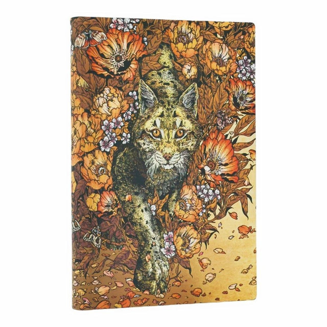 Lynx Rising (Erica Williams Art) Mini Unlined Softcover Journal (Elastic Band Closure)