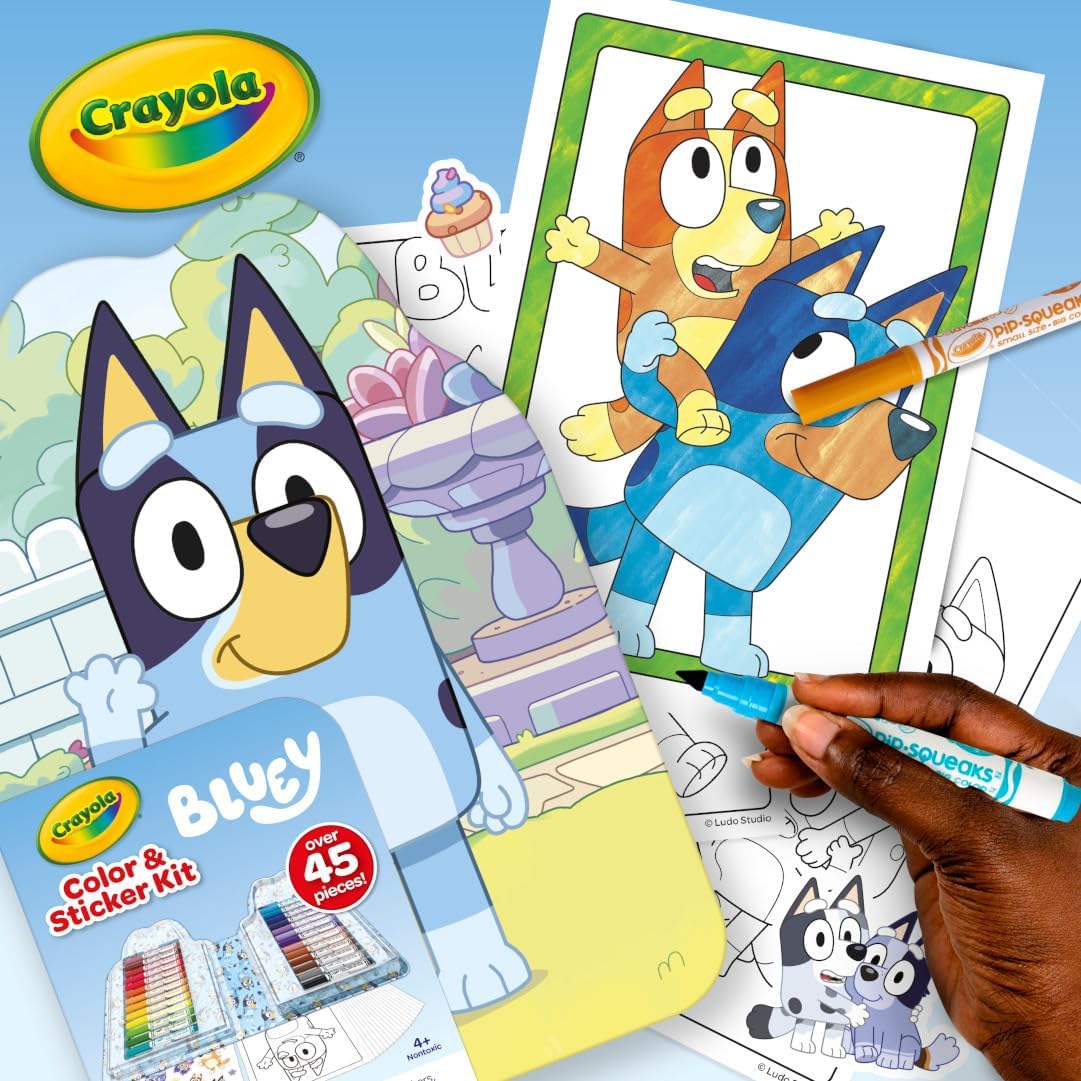 Crayola Color & Sticker Bluey Kit 45 Piece