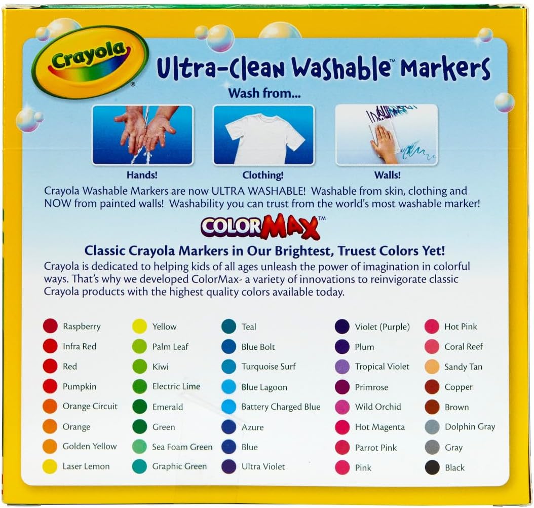 Crayola Washable Broadline Markers: The Big 40 40 Pack