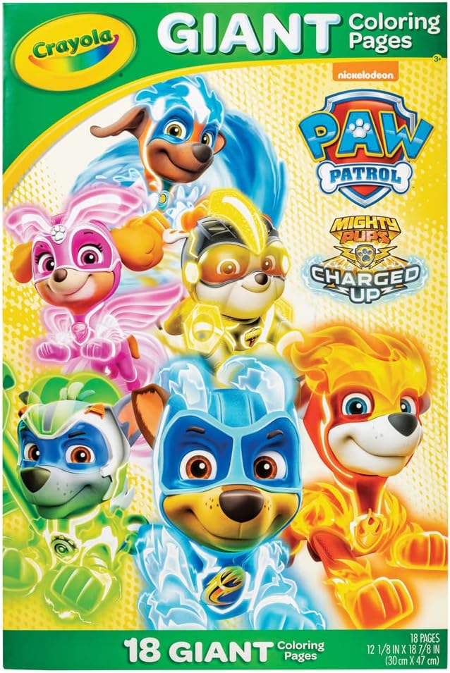 Crayola Giant Coloring Pages Foldalope Paw Patrol 18 Pages