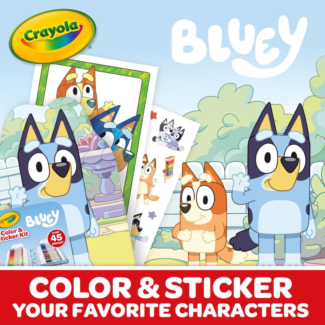 Crayola Color & Sticker Bluey Kit 45 Piece