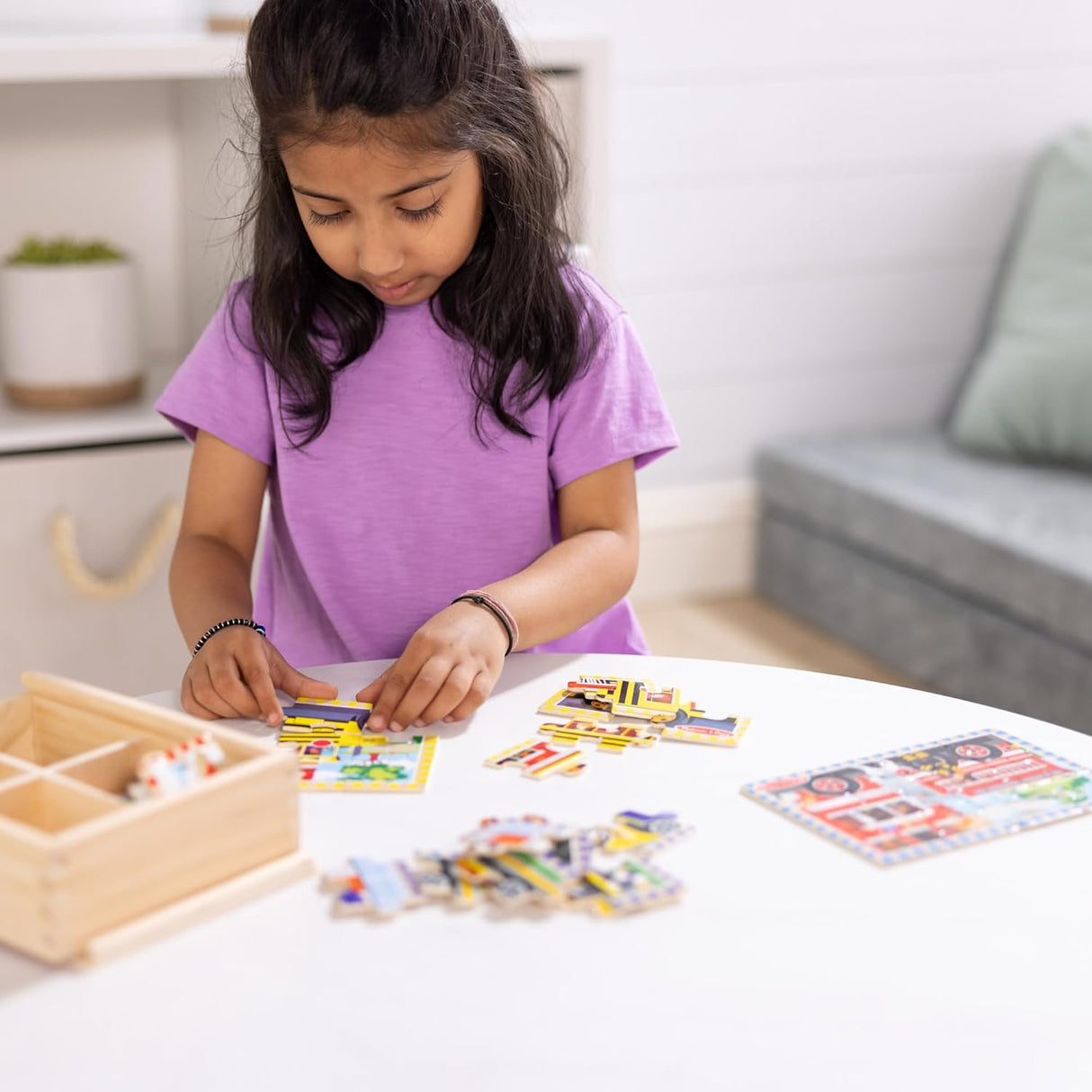 Melissa & Doug - Vehicles Puzzles In A Box