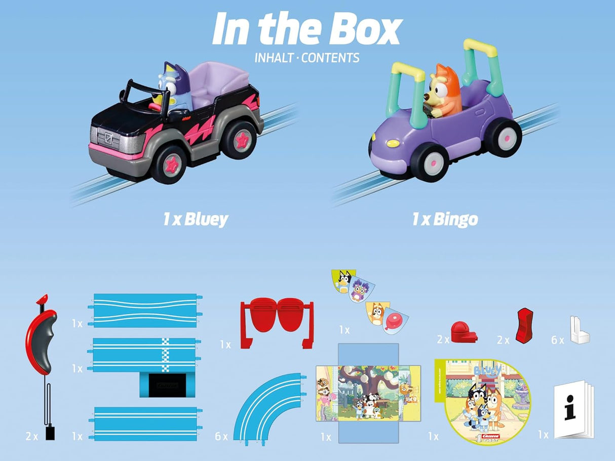 Carrera First Bluey & Bingo - Lets Go! Slot Car Set