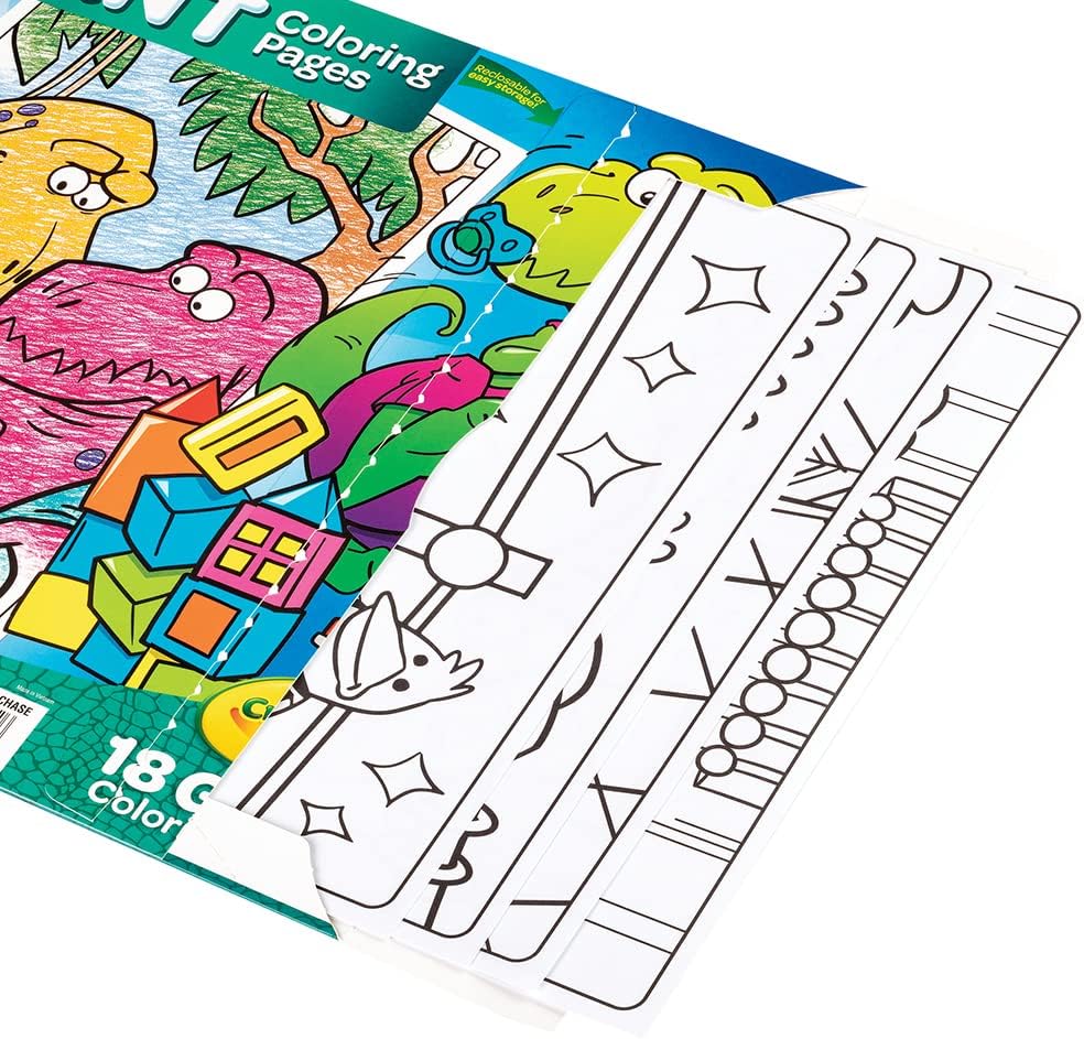 Crayola Giant Coloring Pages Foldalope T-Rex 18 Pages
