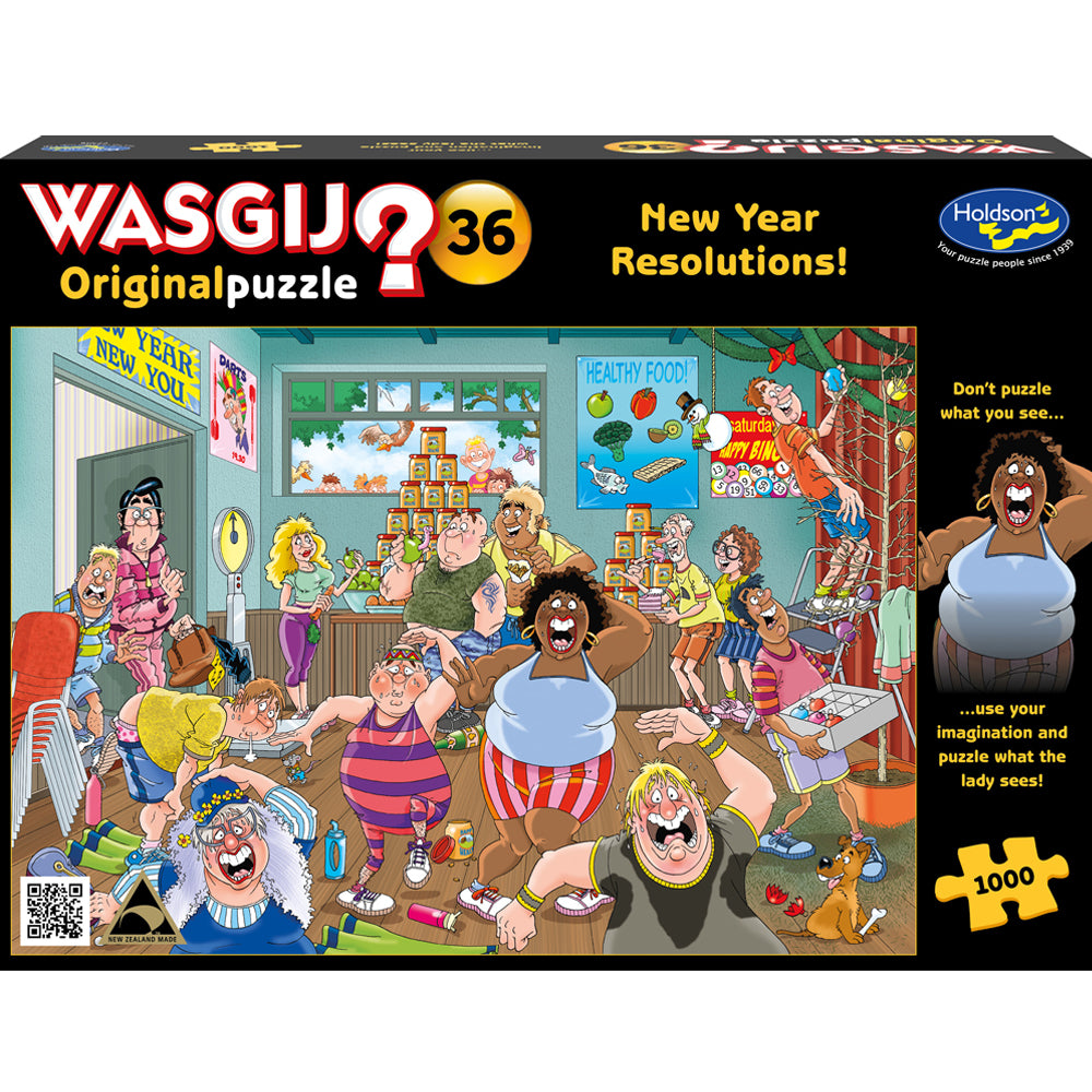 Wasgij Original #36 1000pc Puzzle - New Year Resolutions!