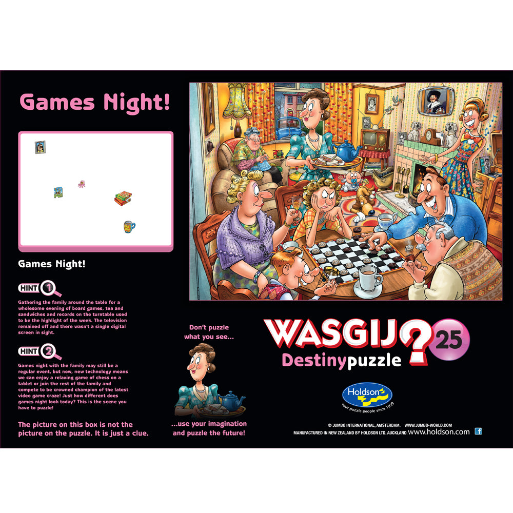 Wasgij Destiny #25 1000pc Jigsaw Puzzle - Games Night