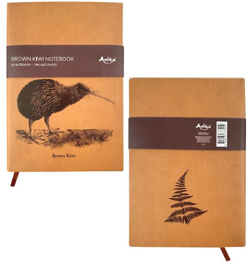 Brown Kiwi A5 Notebook - Tan Leather Look