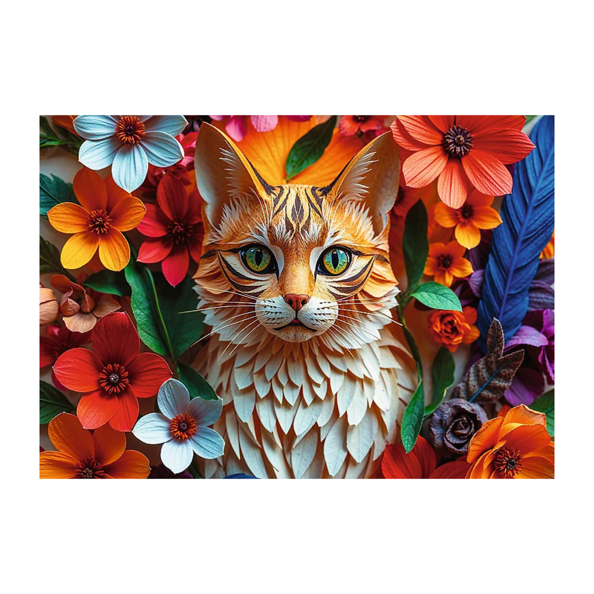 Trefl: 40th Anniversary of Trefl - Paper Art: Cat - 1000pc Jigsaw Puzzle