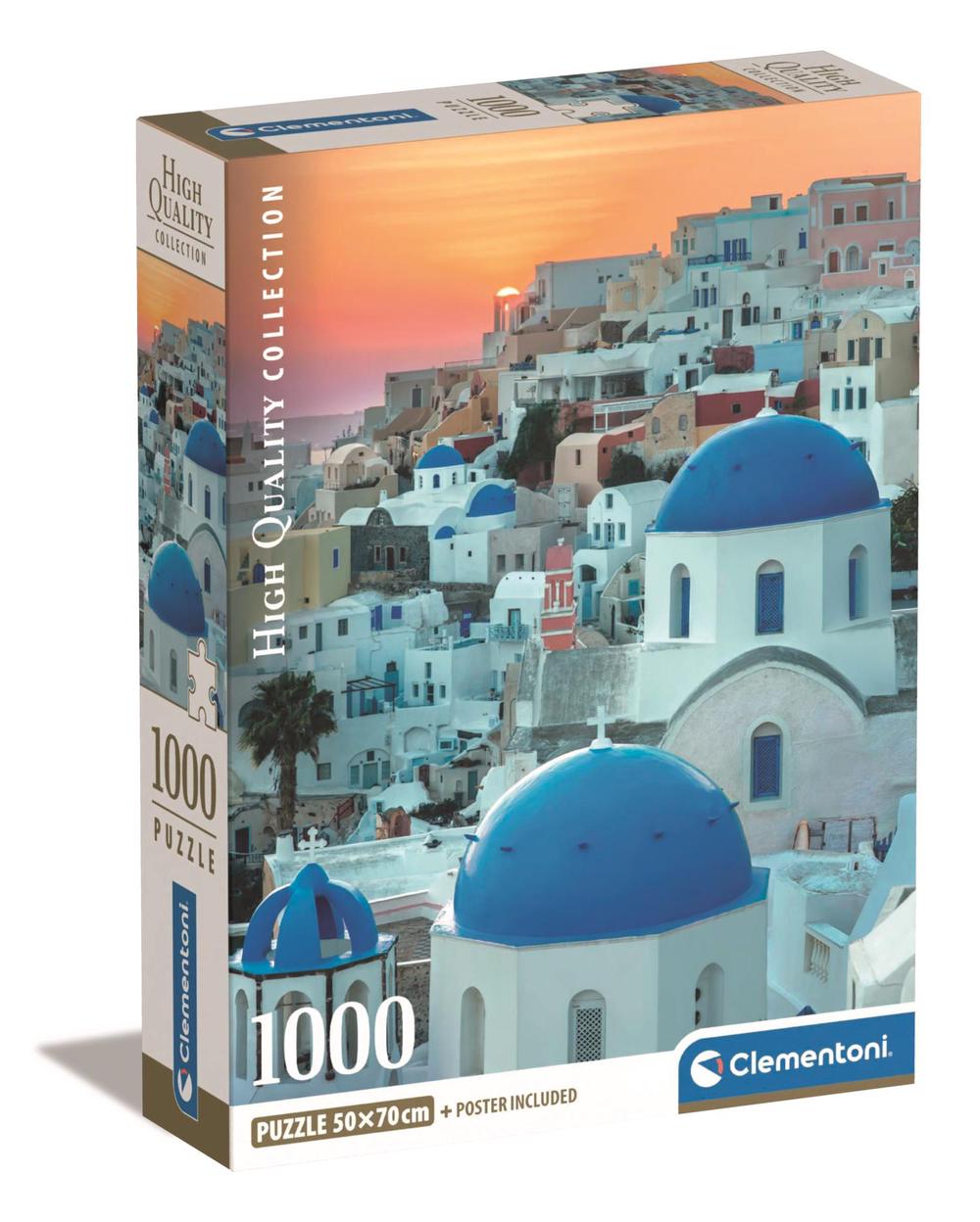 Clementoni Santorini Jigsaw Puzzle - 1000 Piece - High Quality Collection - (39912)