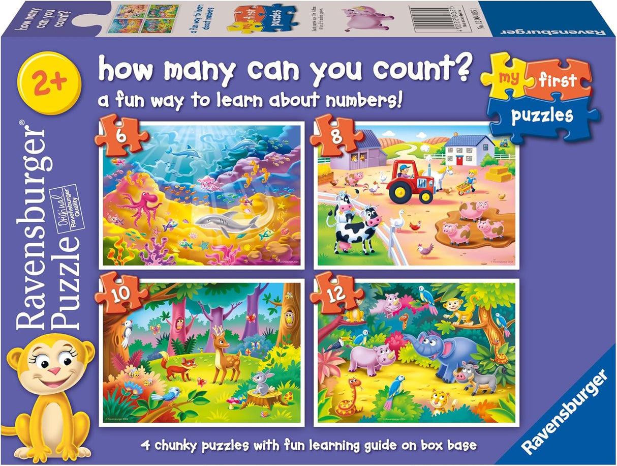 Ravensburger - How Many Can You Count? 6/8/10/12 Piece