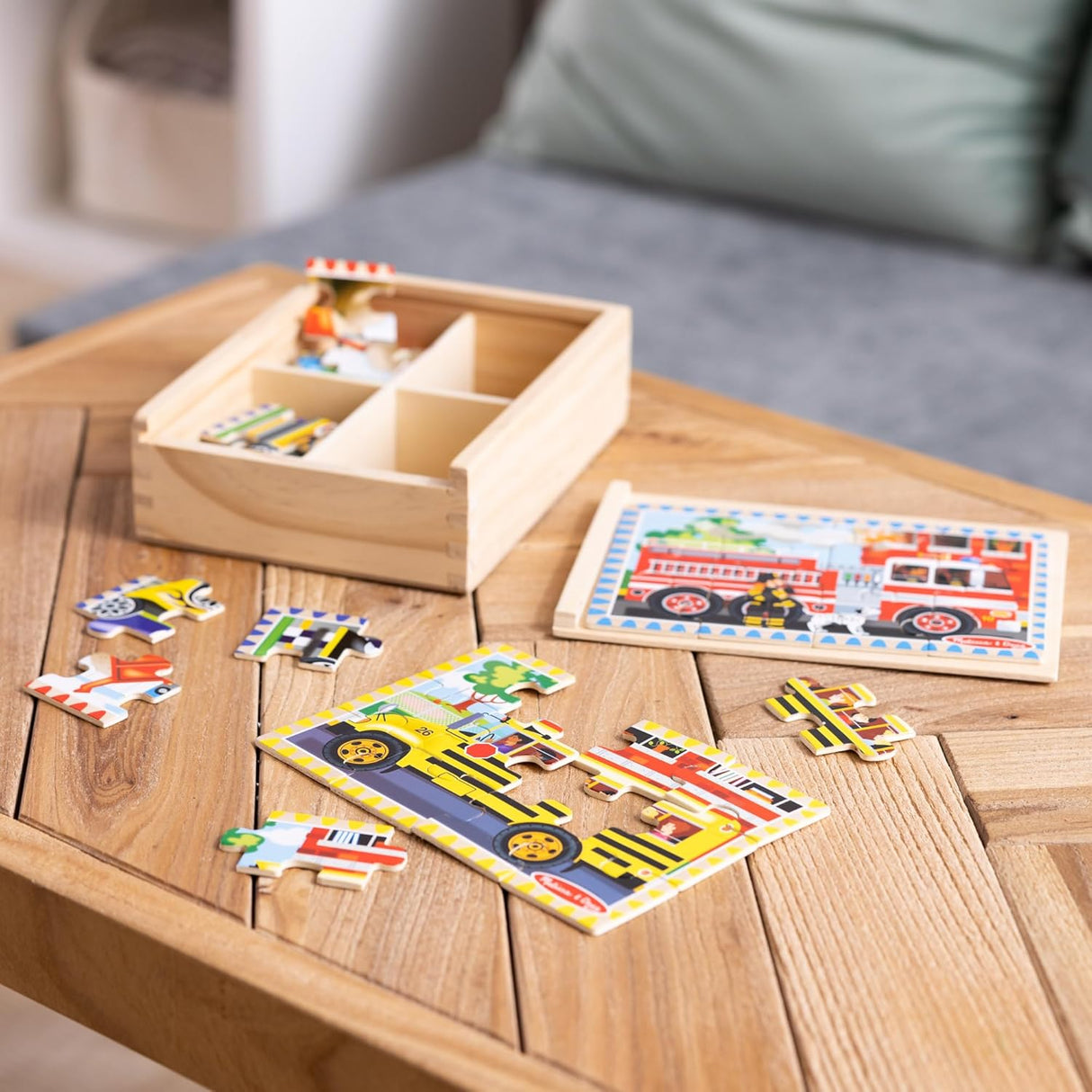 Melissa & Doug - Vehicles Puzzles In A Box