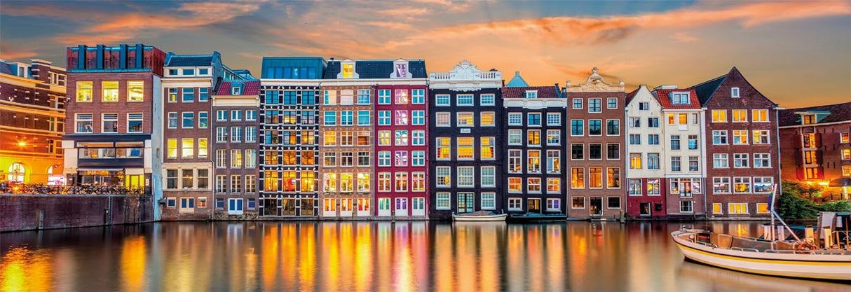 Clementoni Bright Amsterdam Jigsaw Puzzle - 1000 Piece - Panorama - High Quality Collection - (39838)