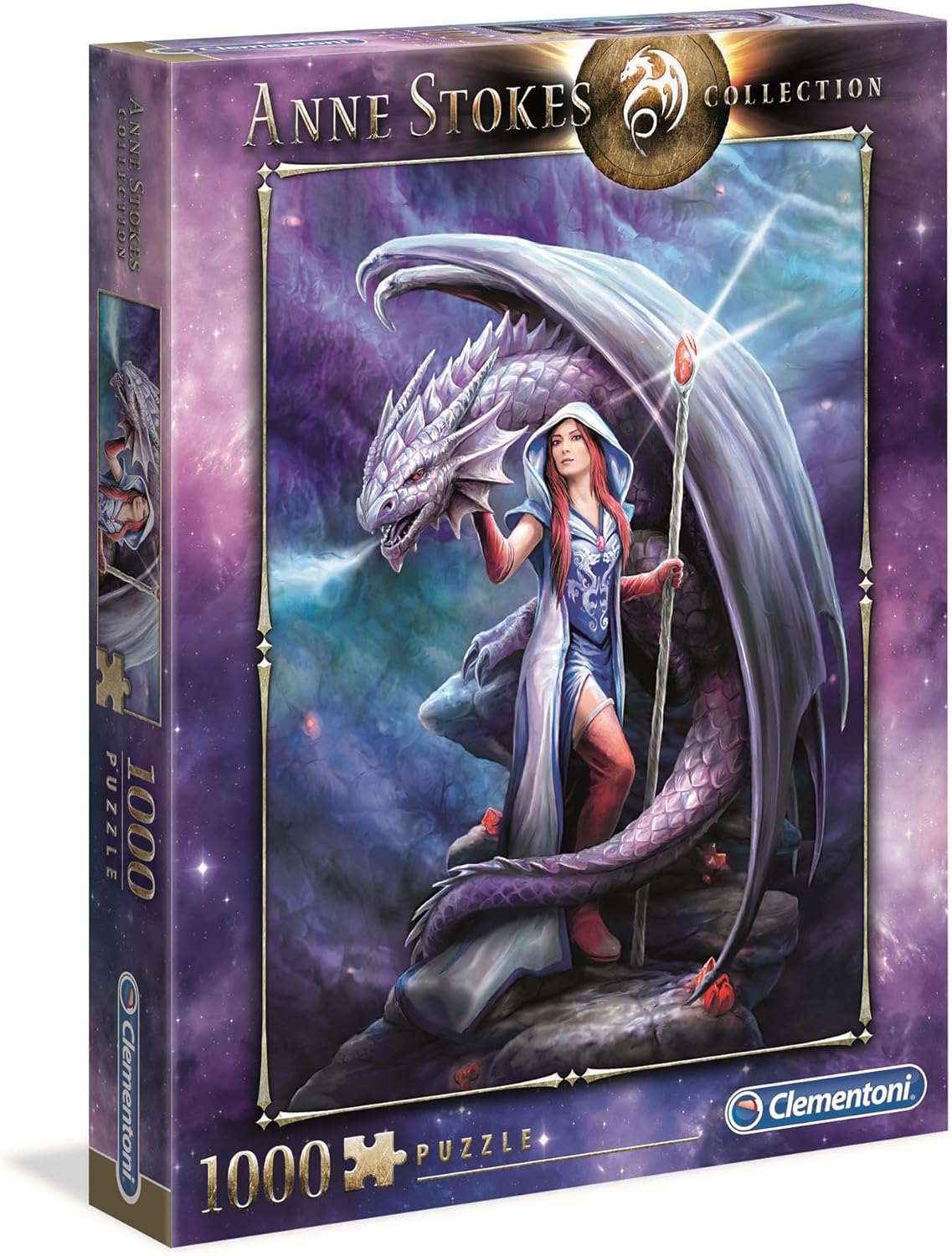 Clementoni Dragon Mage Jigsaw Puzzle - 1000 Piece - Anne Stokes Collection - (39525)