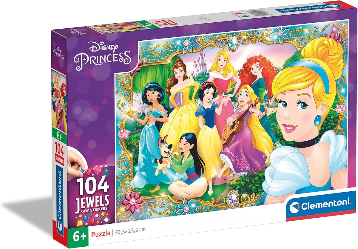 Clementoni Disney Princess Jigsaw Puzzle - 104 Piece - Jewels - (20147 ...