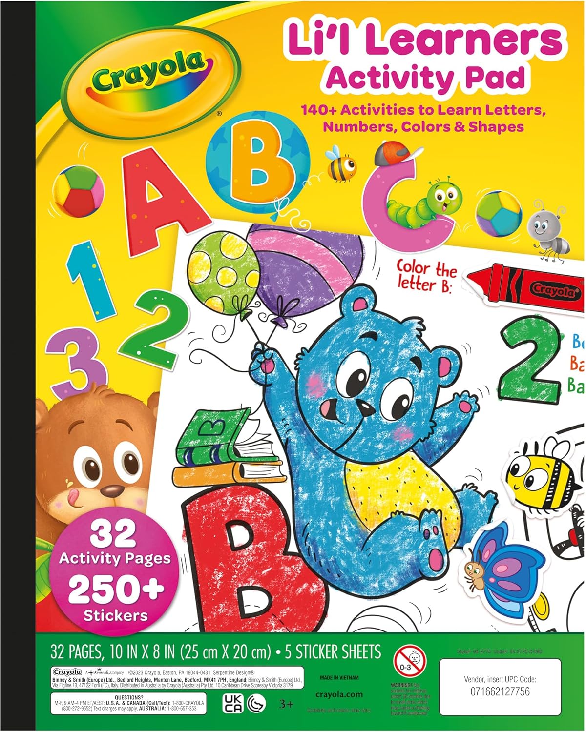 Crayola Li'l Learners Activity Pad 32 Pages