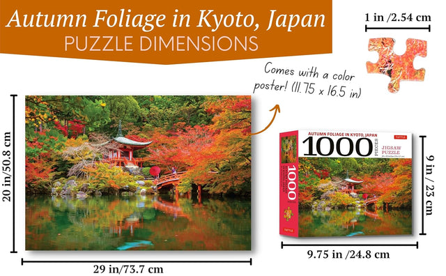 Autumn Foliage in Kyoto, Japan - 1000 Piece Jigsaw Puzzle