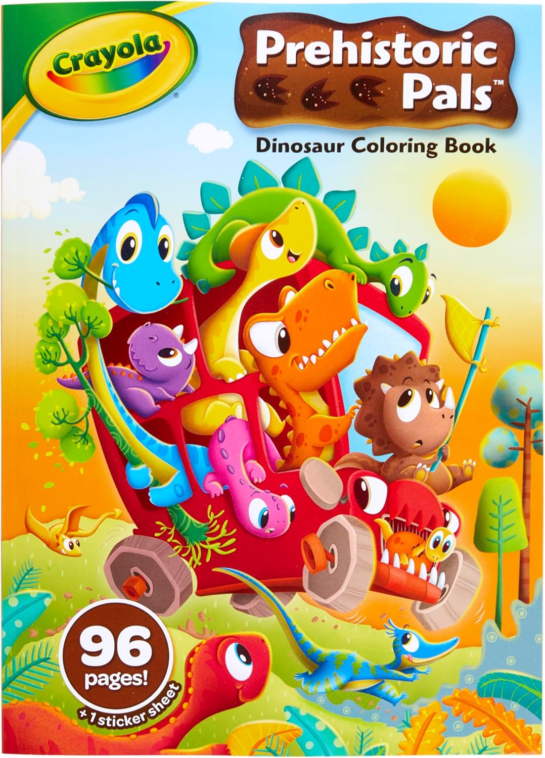 Crayola Prehistoric Pals Coloring Book With Stickers 96 Pages