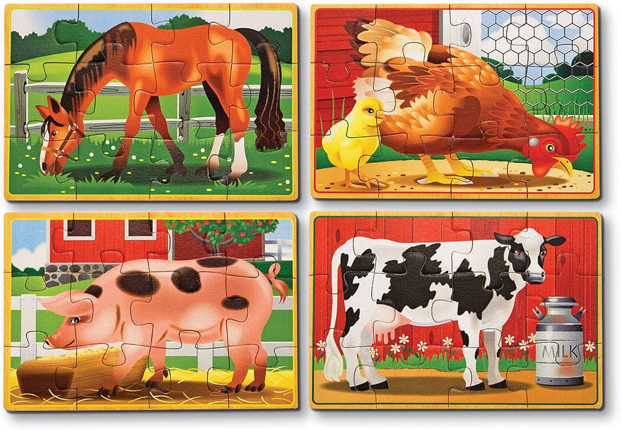 Melissa & Doug - Farm Puzzles In A Box