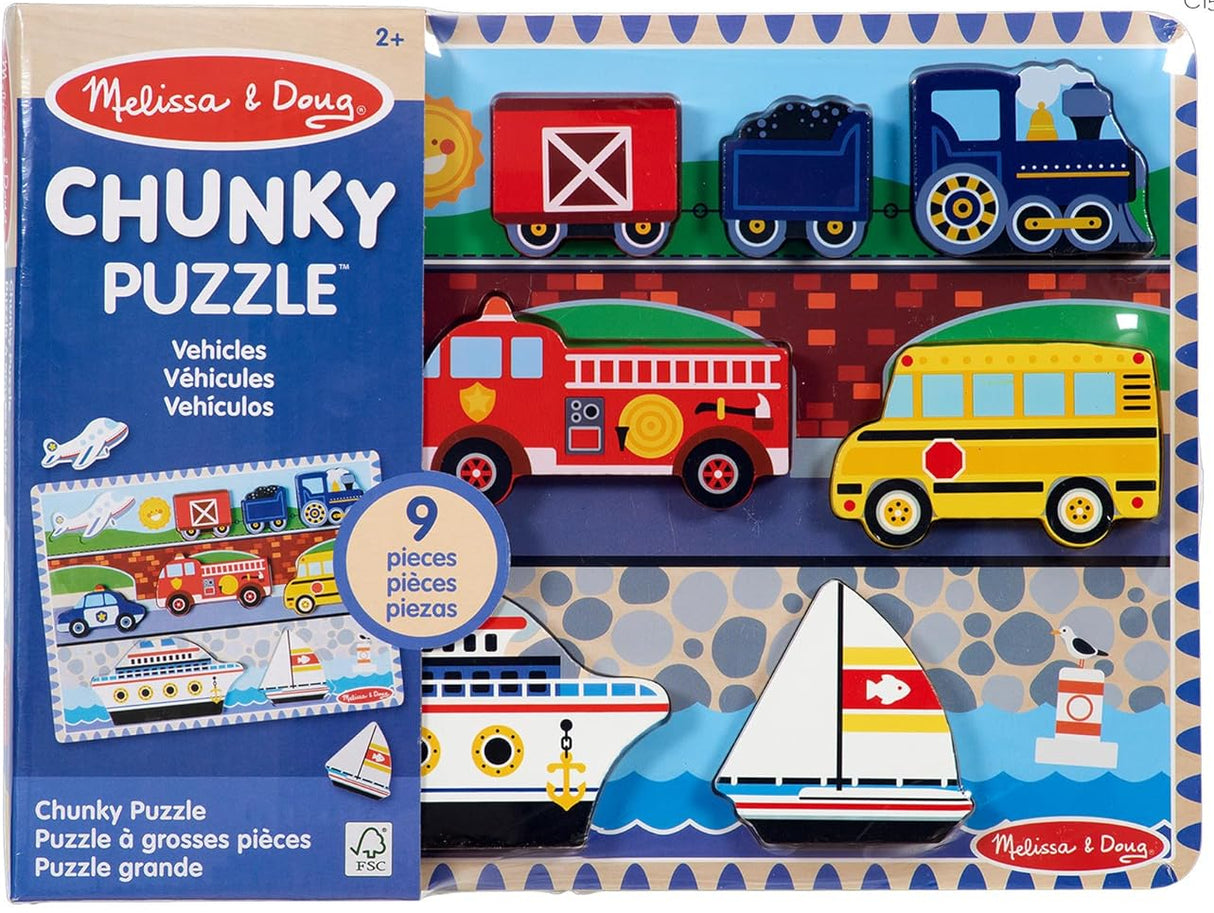 Melissa & Doug - Vehicles Chunky Puzzle