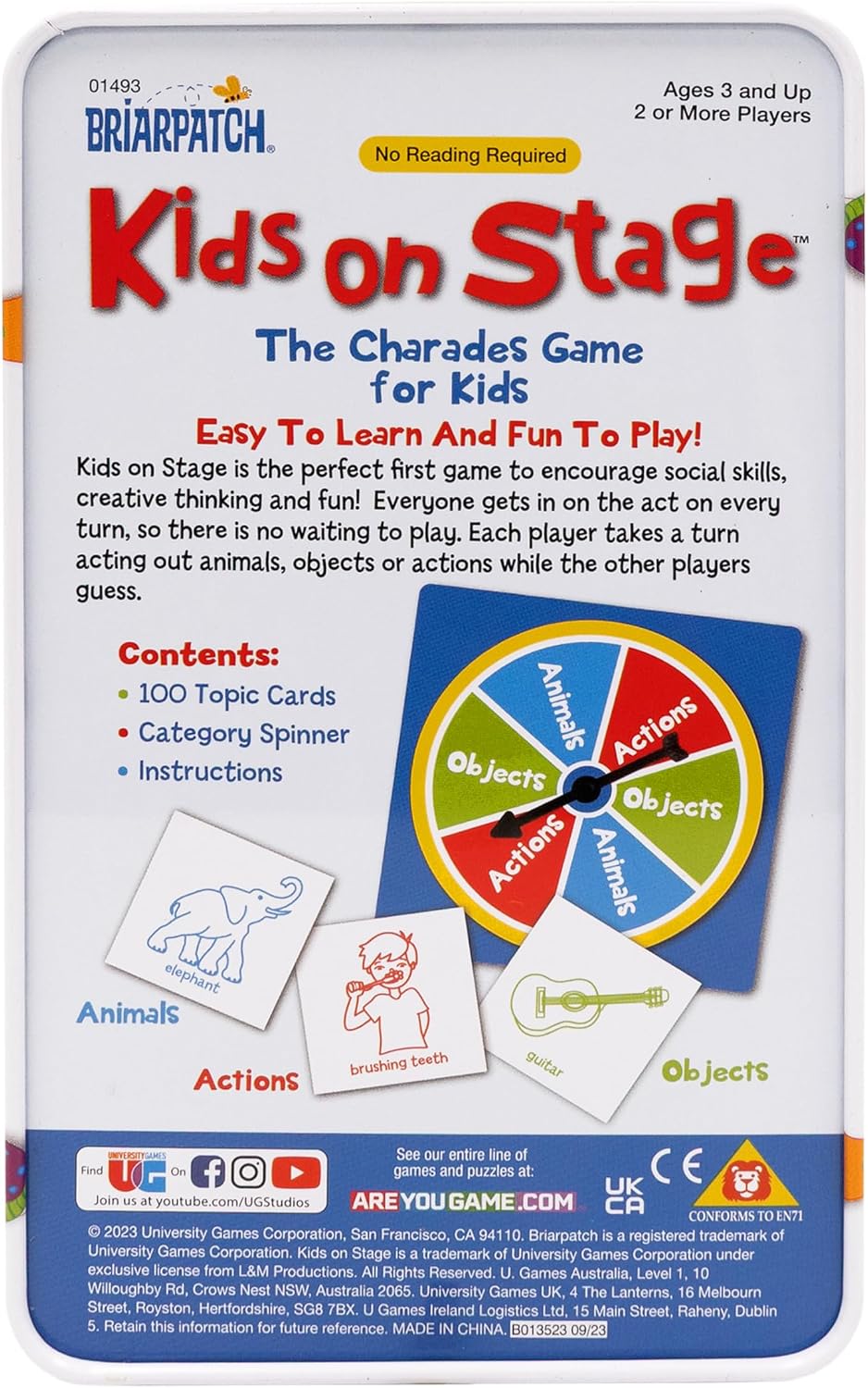 Charades Kids on Stage Tin