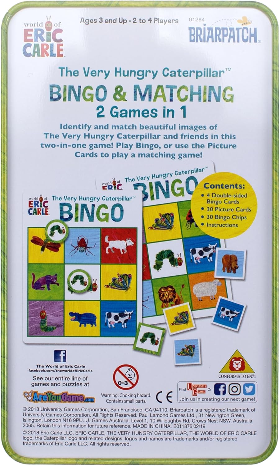 Eric Carle: The Very Hungry Caterpillar Bingo & Matching Tin Game